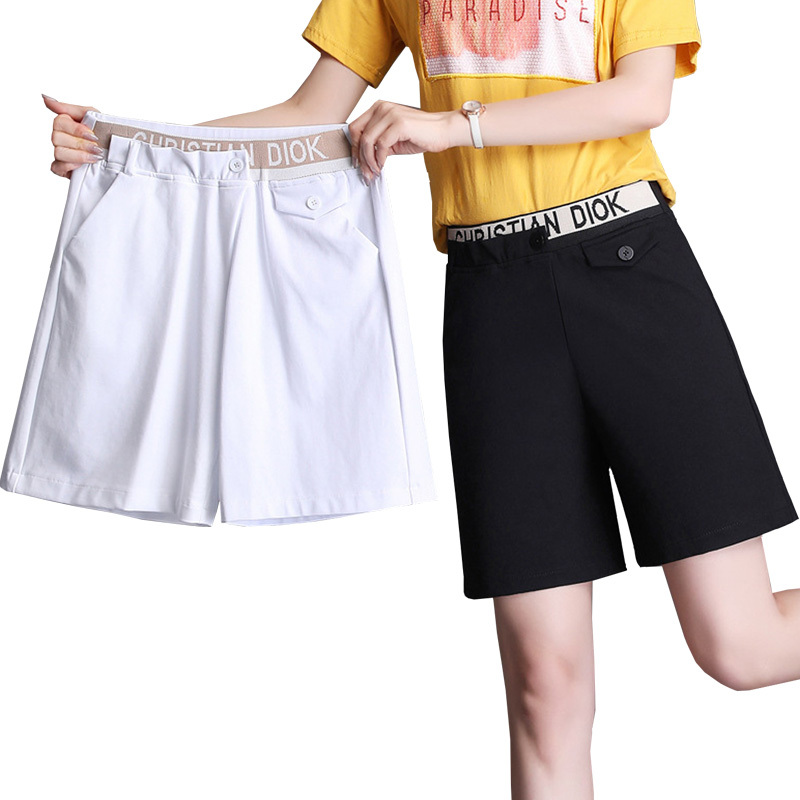 Plus-Size Women's Golf Shorts, Summer Korean Style Mid-Length Shorts, High-Waisted, Stretchy, for Curvy Women, Slimming Sports Shorts Plus-Size Women's Golf Shorts, Summer Korean Style Mid-Length Shorts, High-Waisted, Stretchy, for Curvy Women, Slimming Sports Shorts
