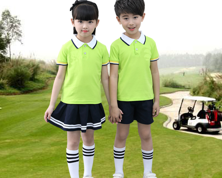 Mùa xuân và mùa hè trẻ em mới của golf may trai và cô gái đặt golf quần áo trẻ em cotton thân thiện với da thể thao phù hợp với bóng phù hợp với mẫu áo thể thao nữ đẹp