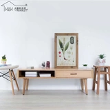 Японский маленький телевизор для спальни из натурального дерева