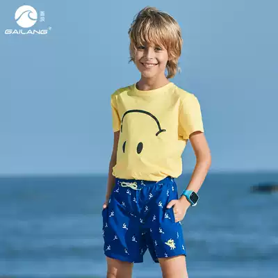 Summer middle and big children Beach pants quick-drying men's and women's sports shorts swimming trunks seaside vacation play water swimming trunks