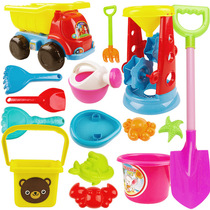 Childrens beach toy bucket single castle mold children Beach digging sand thickening plastic shovel digging Outdoor