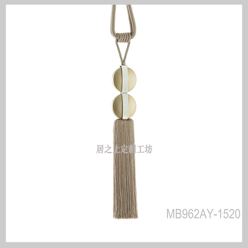 Modern series light luxury new Chinese simple model room curtain with high quality double - head hanging ball branch