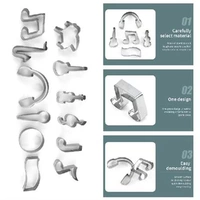 Набор из 12 печенья из нержавеющей стали печенья печенья