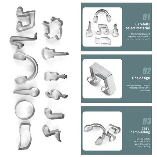 Набор из 12 печенья из нержавеющей стали печенья печенья