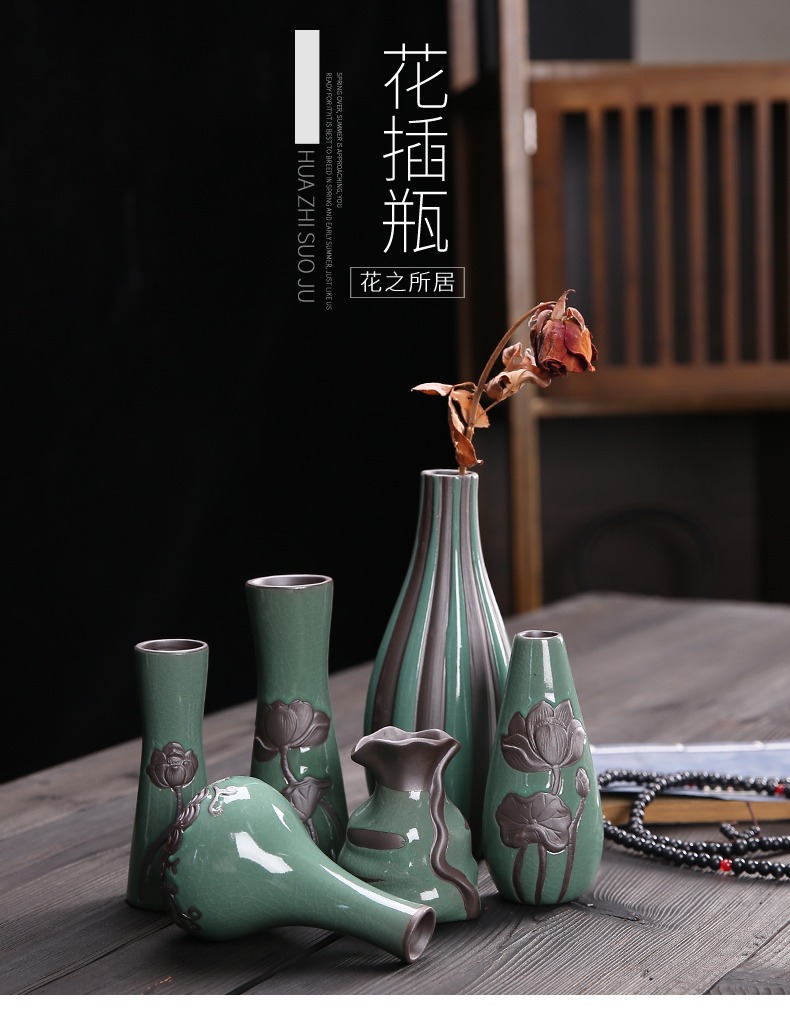 Move is I and contracted vase dry flower receptacle hydroponic flowers, ceramic European - style desktop interior furnishing articles ornaments