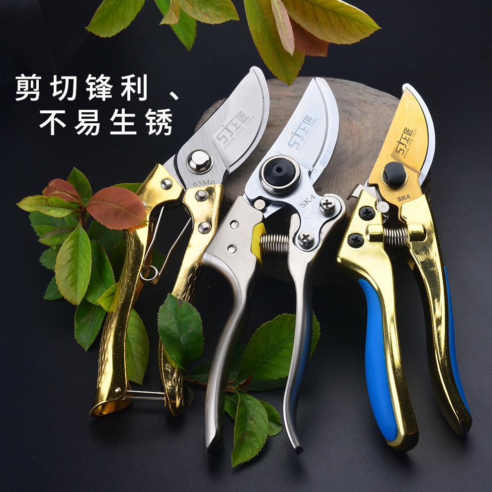 Upper artisan stainless steel gardening scissor manganese steel gardener cut flowers branches trim branches Scissors Fruit Branches Cut and prunes prunes