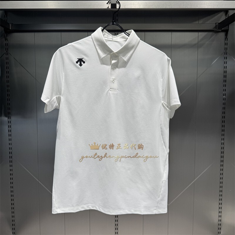 Descente Desante Redescente Summer Short-Sleeved Quick-Drying Breathable Outdoor Sports Lapel Polo Shirt for Men