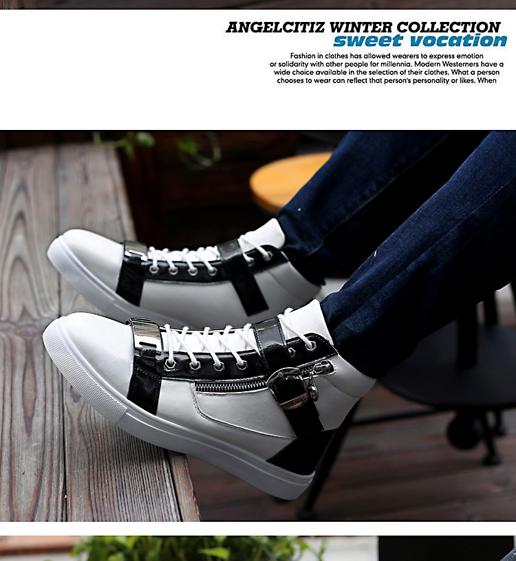 Giày cao Phiên bản Hàn Quốc của giày thủy triều giày stylist giày Gaobang water board giày thanh niên học sinh cao eo cao top giày sneaker nam