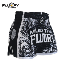 FLUORY FIRE BASE MUAY THAI SHORTS Sanda fight FIGHTING training competition Children adult boxing shorts