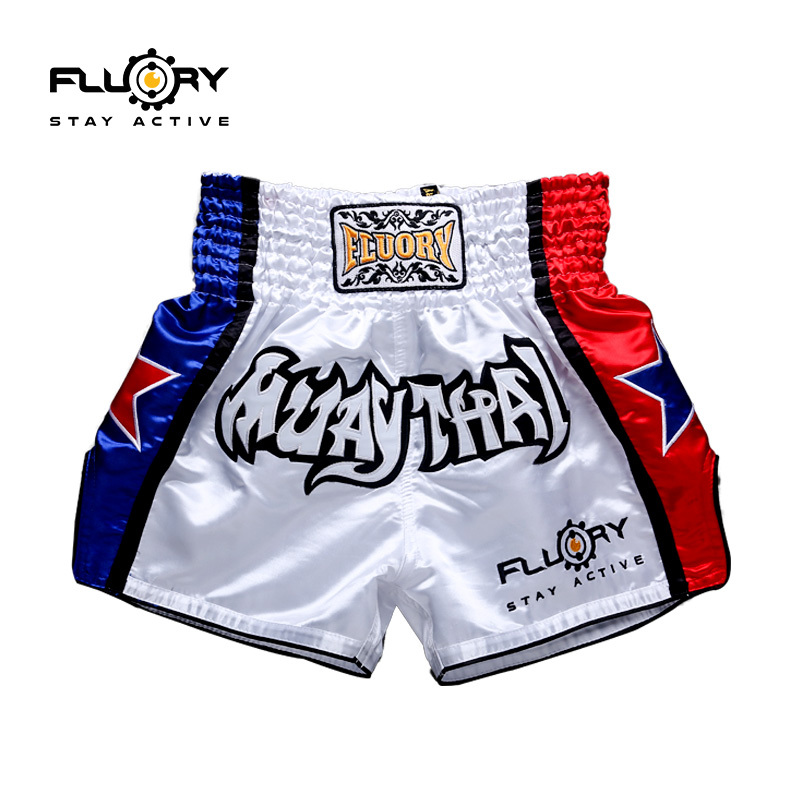 Fluory New Muay Thai Shorts Children's Training Fighting Shorts Sanda Boxing Uniform for Men and Women