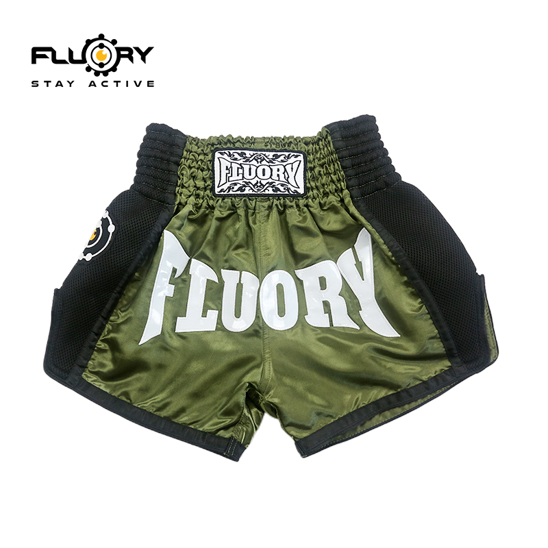 FLUORY Fire base boxing shorts Men's and women's mixed martial arts competition training Boxing Sanda clothing Muay Thai shorts