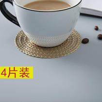 4-piece creative European-style European coaster Chinese style tea coaster pvc heat insulation mat Japanese anti-hot mat coaster home
