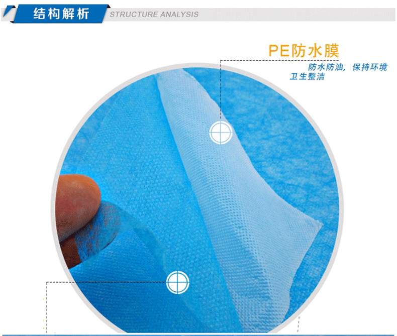 Beauty salon dùng một lần sheets không thấm nước và massage dầu massage vật lý trị liệu đẩy dầu 80 * 180 y tế bột màu trắng màu xanh bán buôn khăn trải giường