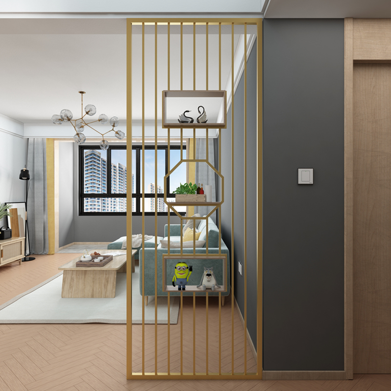 Nordic iron screen partition into the seating room easy decoration small household washing table to block hollow customization