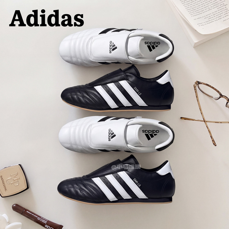 Adidas Taekwondo Shoes for Women, Black and White, Jennie Style, Slip-On Sports Shoes, New Model Jq4774