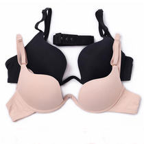 Invisible European and American U-shaped backless strapless cross beauty back bra hanging neck sexy gathering hollow low-cut deep V underwear women