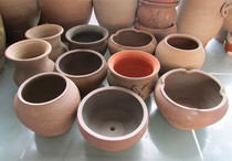 Earthenware coarse clay pottery pot Old antique coarse pottery flower pot Succulents flower pot Creative simple large diameter flower pot