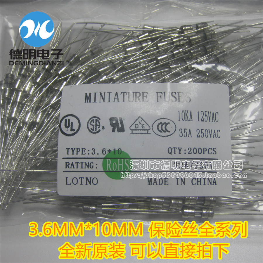 3 6*10MM LEADED GLASS FUSE T0 5A 1A 1 5A 2A 3A 3 15A 6 3A 250V