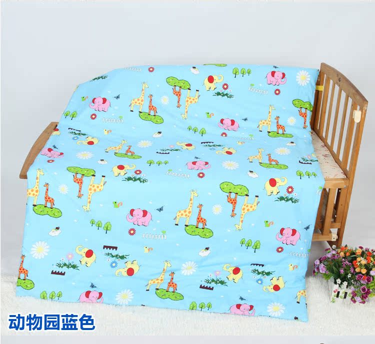 Mẫu giáo chăn ba mảnh cotton trẻ em bộ đồ giường cotton lõi tùy chỉnh phim hoạt hình nap bộ đồ giường gói