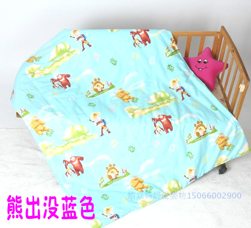 Mẫu giáo chăn ba mảnh cotton trẻ em bộ đồ giường cotton lõi tùy chỉnh phim hoạt hình nap bộ đồ giường gói