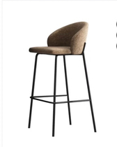 High chair Nordic home island backrest simple bar front desk fashionable high stool Internet celebrity fabric bar stool