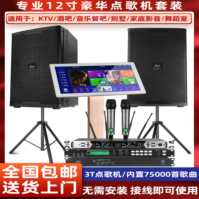 SULY Home Point Song Machine KTV Acoustics Suit Big Volume Home Small And Medium Fitness Room Speaker Equipment Complete
