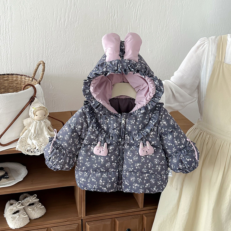 Baby Thickeneded down Jacket Autumn and Winter Clothing 2026 Model Infant and Kids Winter down Hooded Jacket White Duck down Top