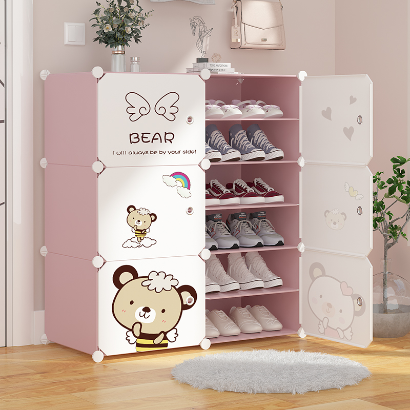 Shoe Rack Son Home Doorway Simple Economical Type Province Space Multilayer Shoes Containing Dust Resistant Shoes Cabinet New Exploits