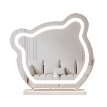 Desktop smart led makeup mirror with light girls bedroom dressing table mirror student dormitory desktop ins dressing mirror