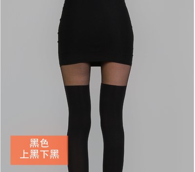 Sexy chống móc khâu lụa vớ màu đen và trắng cho thấy nửa nạc pantyhose thịt màu lên xuống mùa xuân hè mỏng