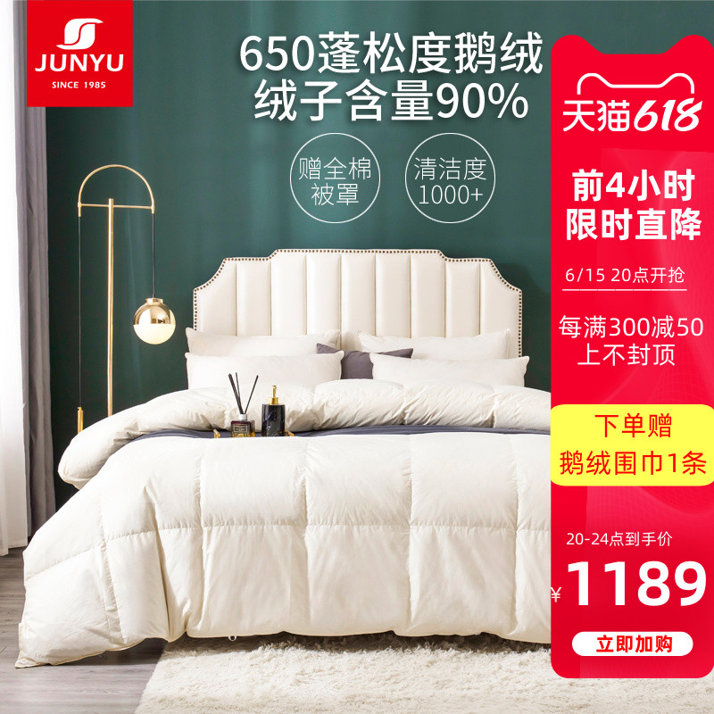 The Junyu eiderdown by the goose down by the spring and autumn single double goose down by the core four seasons by air conditioning thickened T242208