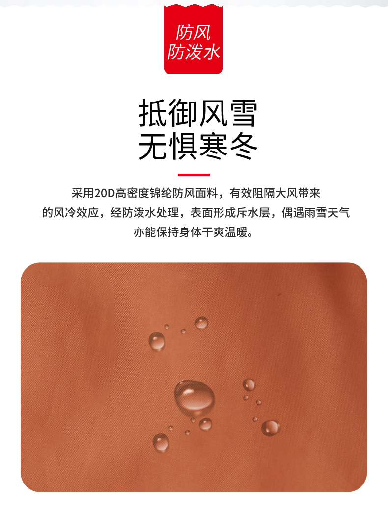 君羽 2020秋冬新品 800蓬170克90%鹅绒 男加厚防水防风羽绒服 可抗-20℃ 图7