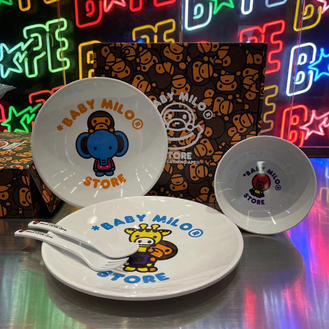 it Bape baby milo 21 autumn winter cutlery 5 pieces of plate bowl 4034XXH continental spot