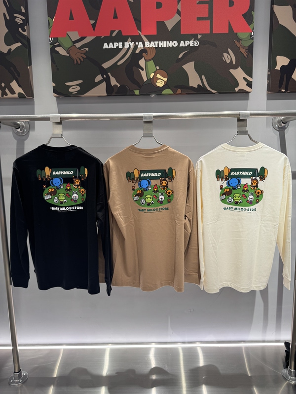 Bape Baby Milo 26 Autumn Long-Sleeved T-Shirt, Same Style for Men and Women 0467Xxr, Available in Mainland China Bape Baby Milo 26 Autumn Long-Sleeved T-Shirt, Same Style for Men and Women 0467Xxr, Available in Mainland China