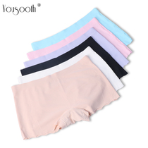 Four-piece boxers safety pants Women's Ice Silk seamless waist size women's dual-use home comfortable base underwear