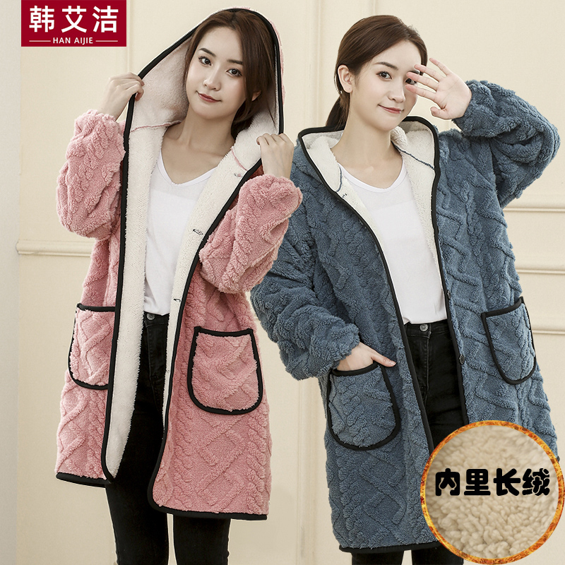 2021 new winter cotton smock coat ladies adult plus velvet thick winter outer wear overalls tops protective clothing