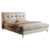 Dipu DYP-C1006 leather bed modern simple cream style soft cover wedding bed atmospheric first layer cowhide bed