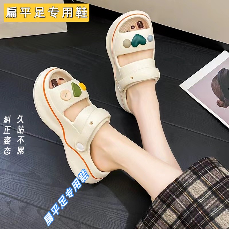 Flat Flat Foot Special Sandal Women Summer Relieves Foot Heel Pain 8 Words Corrected Foot Valgus Arch for foot-Taobao-Taobao