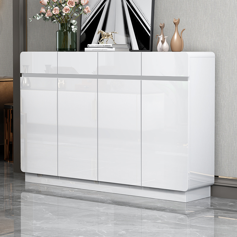 Shoe cabinet baking paint modern simple home door shoe cabinet White entrance door outside entrance cabinet storage hall cabinet