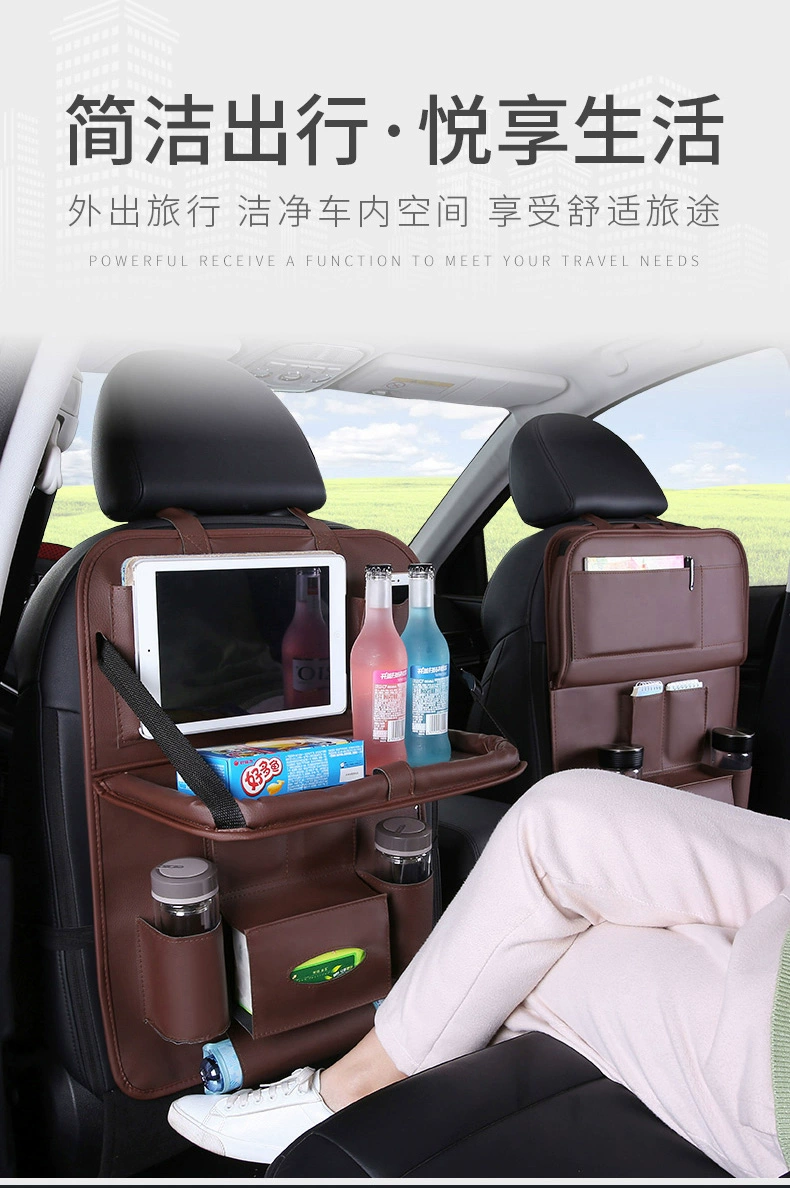 Ghế ngồi sau túi lưu trữ túi treo xe đa chức năng sáng tạo gấp bàn lưu trữ túi xe trang trí nội thất xe - Ô tô nội thất Accesseries