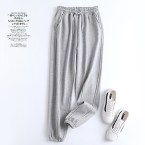 Foreign Trade Outlet Big Tail single Women in high-end malls Withdrawal Cabinets Pull-out Rope Tightness tightness High waist Close-up Bunch-footed Casual Wear Pants