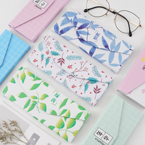 Triangle Folding Glasses Box Ins Teenage Girl Plant Printed Cartoon Flarebird Animal Housing Mirror Box Portable Pressure Resistant