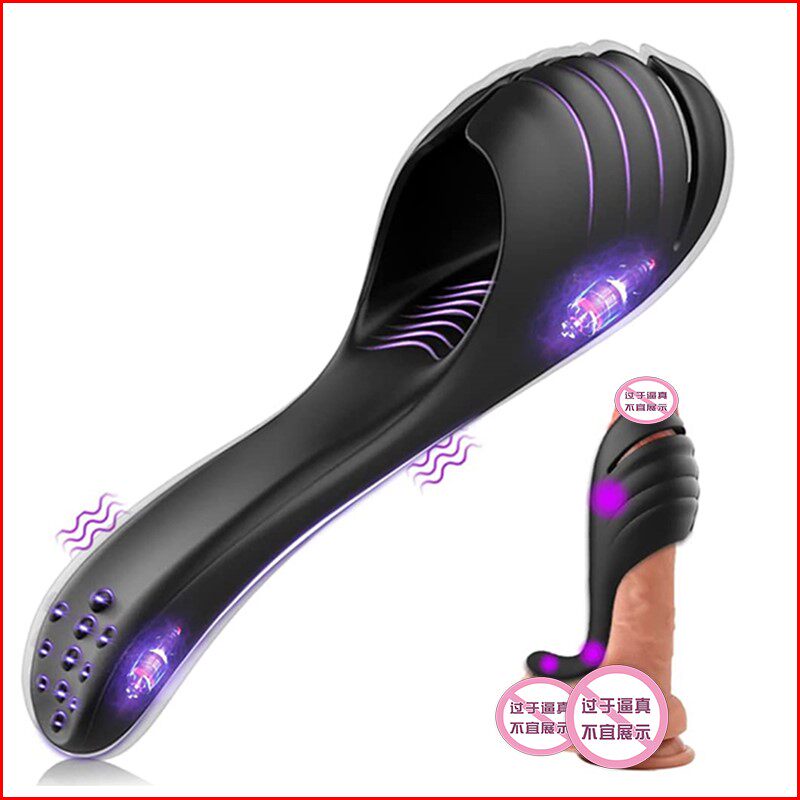Charging male double vibration massage penis trainer glans sensitive jj training anti-shooting masturbation orgasm artifact