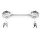 Stainless Steel Handcuffs with Lock, Adult Alternative Sex Toys for Women and Men, Sm Bondage Metal Binding Toys