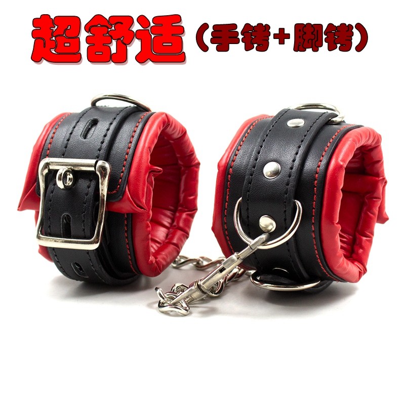 Couple sex products female bound hands and feet bed bound sponge handcuffs foot cuffs foot shackles sm alternative toys