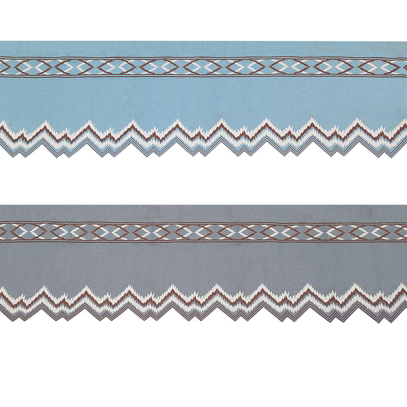 Curtain Finished Curtain Mantle Head Mantle Head Shade Mantle Curtain Decoration Imitation Hemp Jacquard Custom Processing Floor Window Floating Windows Free Of Punch