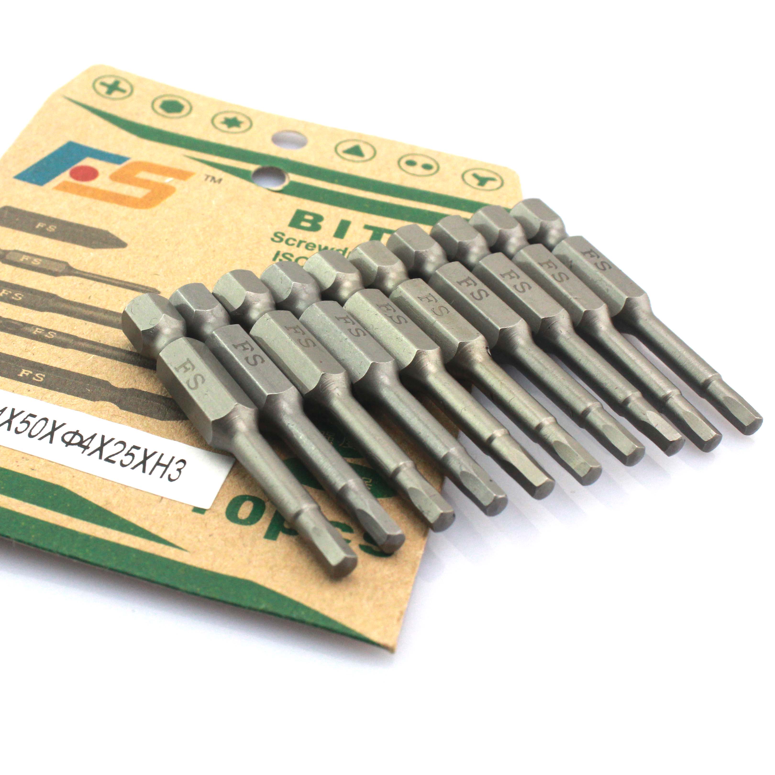 Taiwan FS batch head SH1 4 (6 35mm) 100mm inner hexagonal pneumatic screwdriver head screwdriver head whole package price