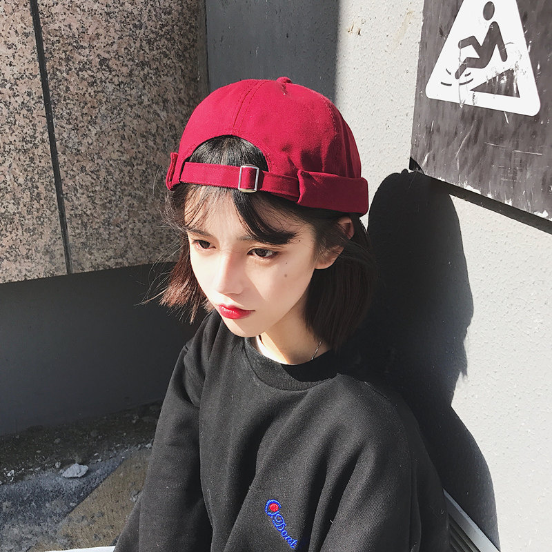 Japanese street trend hip hop hat men and women leisure swimming hat spring summer retro-ya eaves-free hat Han edition