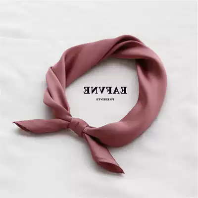 Parent-Child small square scarf women wild Korean solid color shade decoration summer chic retro hair band scarf female scarf