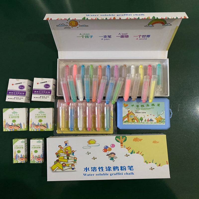 Water Soluble Dust-free Chalk Colored Bright Erasable children Baby Home Teaching Teachers No dust Dust Graffiti